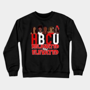 Red and White HBCU Melanated Educated Crewneck Sweatshirt